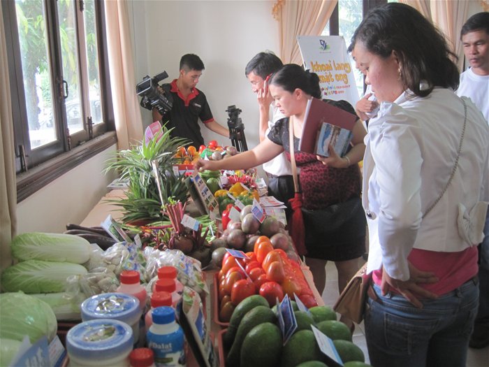 ác sản phẩm nông nghiệp được giới thiệu tại một hội chợ nông nghiệp công nghệ cao tại Cần Thơ. Ảnh minh họa: Trung Chánh